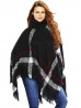 Cozy Fringed Poncho W/Turtleneck